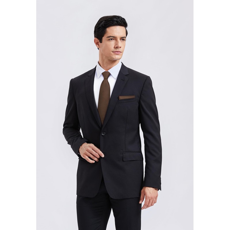 Enlision Men's Plain Ties and Pocket Square Set Classic Wedding