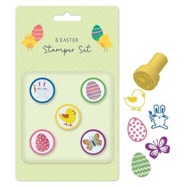 Anila's Complete Easter Themed 10 Party Bags, Fillers & Favours - 10 Assorted Easter Ink Stamps. (Ideal for Children Aged 3-8)