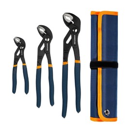 MANUFORE Water Pump Pliers, 7/10/12 Inch Tongue and Groove Pliers Set