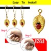 ZILucky Set of 12 Leaves Shower Curtain Hooks Rings, Cute