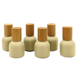 NatuRoller 10ml Glass Roller Bottles with Bamboo Cap and Stainless Steel Ball for Essential Oils (Daisy, Bamboo)