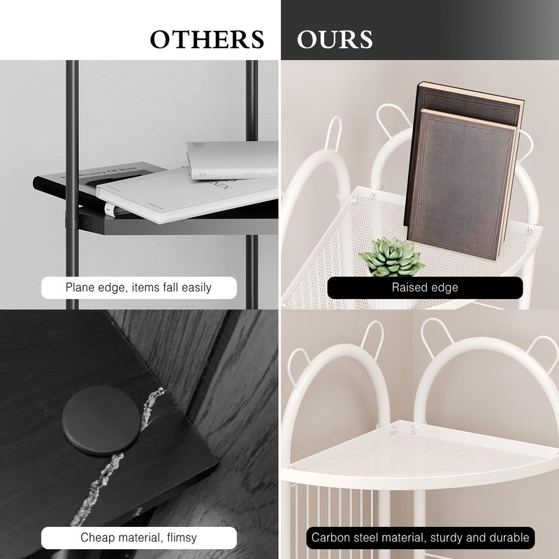 CICUFY Corner Shelf Stand Metal Bathroom Corner Shelf 3 Tier