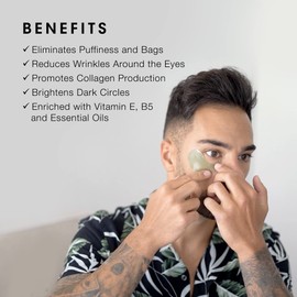 Pacinos Parches de gel debajo de los ojos – elimina la hinchazón, suaviza las arrugas, ilumina bajo la oscuridad de los ojos, reafirma y aprieta la piel con vitamina E y B5, promueve el colágeno, orgánico, 60 piezas