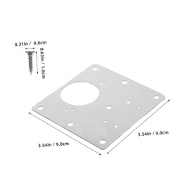 Mobestech 8pcs Cabinet Hinge Repair Plates - Screw-in Hinge Repair Clips with Holes Stainless Steel Furniture Cabinet Drawer Window Plate