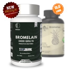 Heroot 2400 GDU Bromelain 60 Capsule 1000mg Pineapple Digestive Supplement 30 servings - pack of 240 capsules