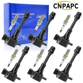 CNPAPC 6 Ignition Coil UF349 & Iridium Spark Plug For Nissan Frontier Pathfinder Xterra