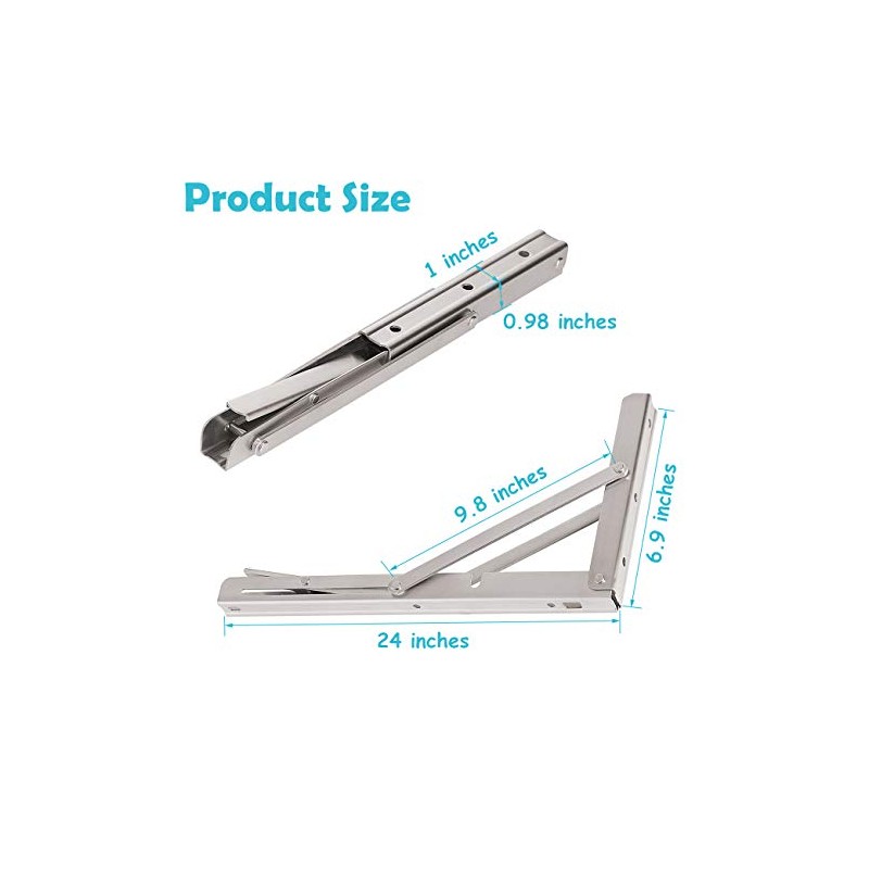CLT 24'' Folding Shelf Brackets Max. Load 550 lb, Heavy