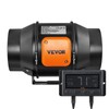 VEVOR Inline Duct Fan, 6-Inch 402 CFM with Temperature Humidity