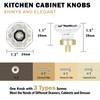 HIEMEY Gold Crystal Glass Cabinet Knobs, Satin Brass Pulls and