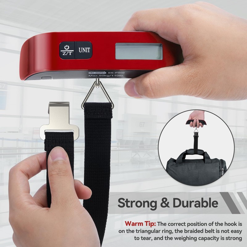 Luggage Scale, Dr.meter Luggage Weight Scale Backlight LCD Display PS02
