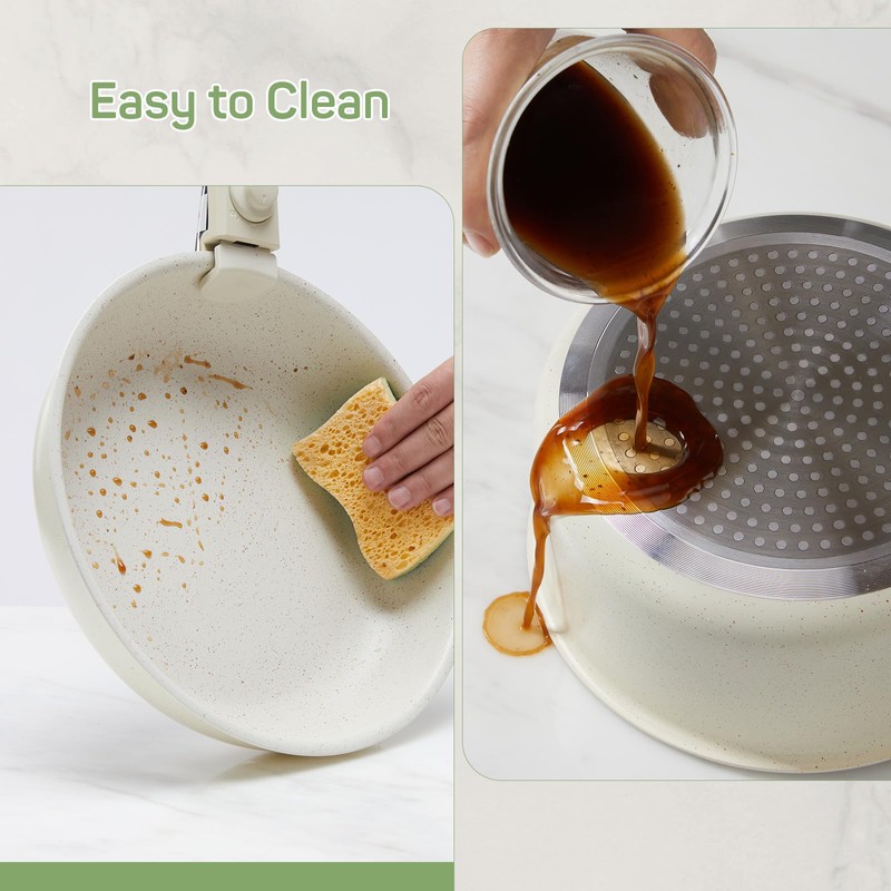 Pots and Pans Set Non Stick, 12-Piece Induction Kitchen Cookware,