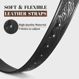 BELTROAD Cowboy Belts for Women Men Western Cowgirl Belts Country Belt Embossed Leather Belt for Gift