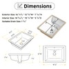 16"W x 12"D Undermount Bathroom Sink Rectangular Small, Los Flexi