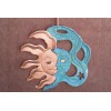 Dos Damas Designs / Creations in Copper SUN MOON Copper Verdigris Christmas Ornament Handcrafted Arizona Southwest Beach