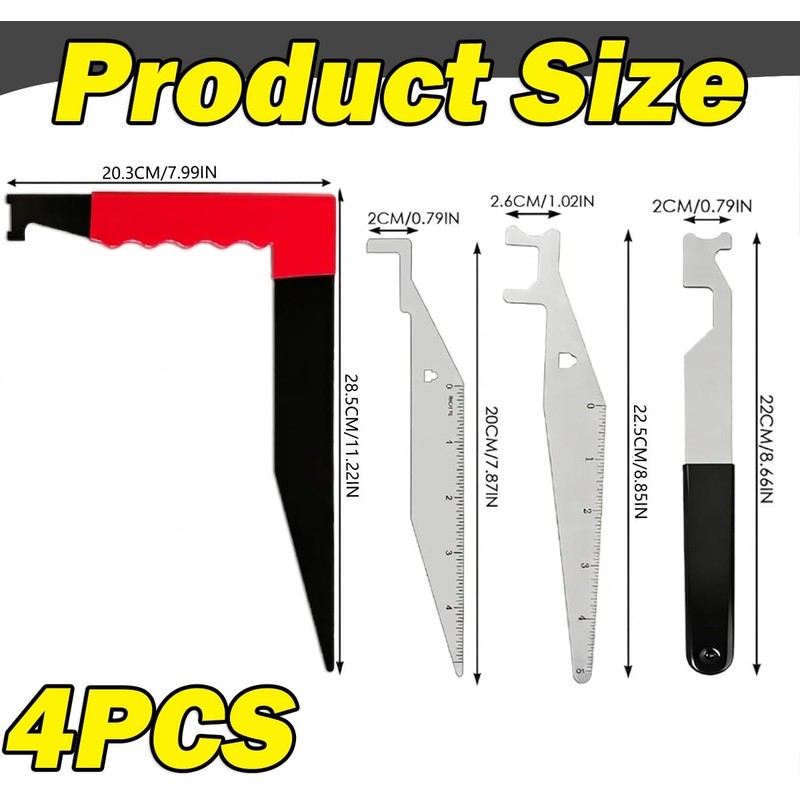 4 Packs Professional Firefighting Multi-Tool Kit, Ultimate Multipurpose Firefighting Tool