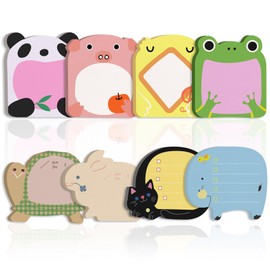 SPEPY 40 Pcs Cute Sticky Notes Set, Cartoon Animals Sticky Notes, Refrigerator Sticky Notes, Party Bags Filler for School, Office Memo, Student Class Gifts(8 Styles)