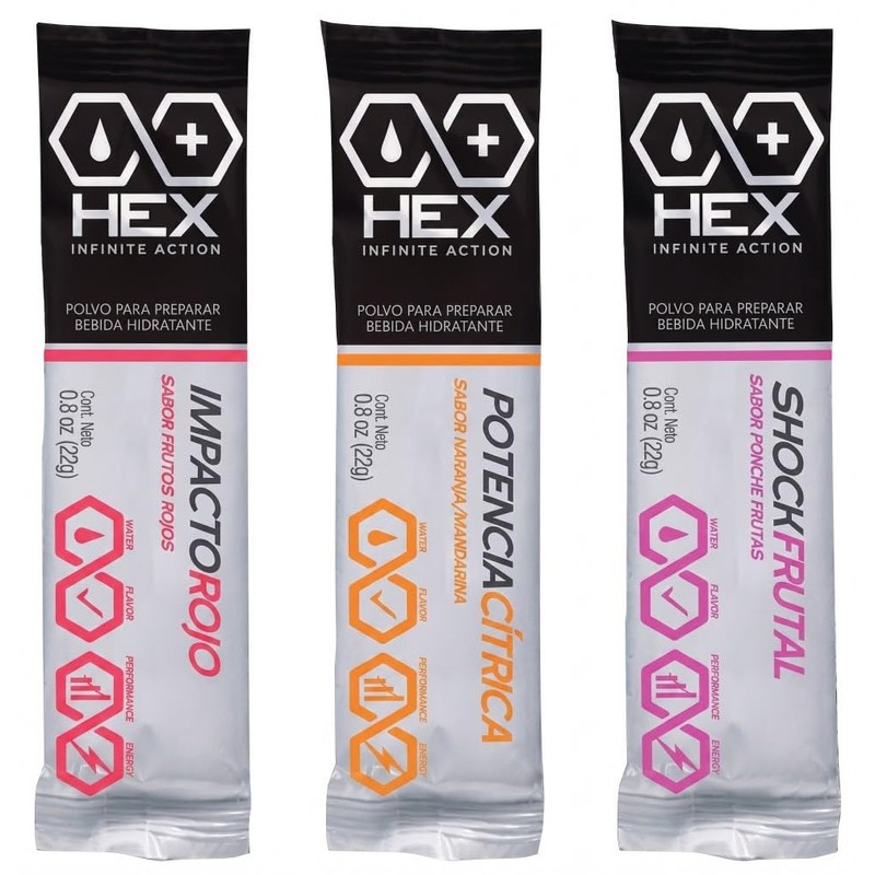 Hex Infinite Action Polvo para Bebida Hidratante 3 en 1