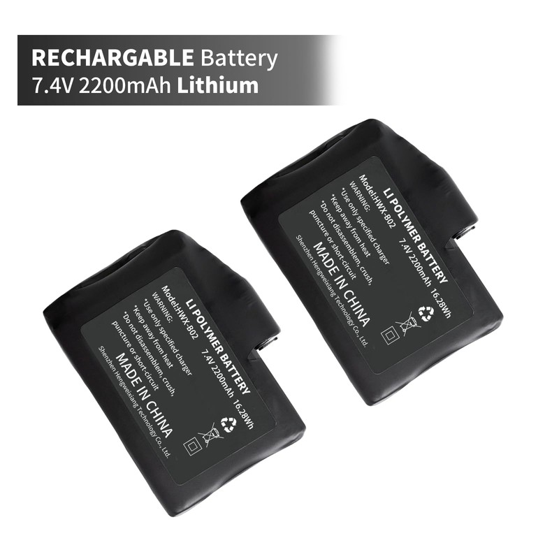 CUEHEAT 7.4V Heated Glove Liners Rechargeable Lithium Polymer Battery, for