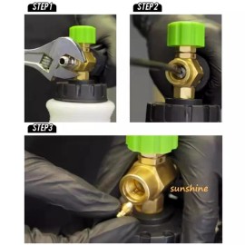 N/A 0.9 mm Orifice Brass Nozzle Mod for Foam Cannon Lance (Nozzle Only)