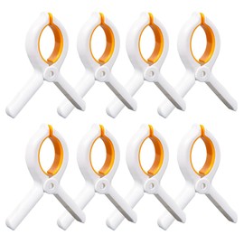 8 PCS Beach Towel Clips for Sun Lounger, Clips Pegs for Beach Towels Clothes Pin Quilt Drying Windproof Laundry Hanging, Non-Slip Towel Pegs for Sun Lounger Washing Line Laundry Pool Chairs Sunbeds