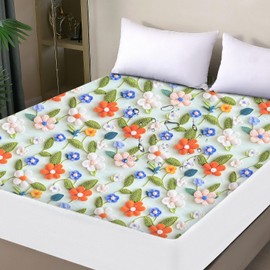 ohano 5D Effect Waterproof Mattress Protector 140 x 200 cm Fitted Sheet, Waterproof and Breathable Mattress Cover, Incontinence Pad, Moisture Protection, Fitted Sheet, for All Seasons