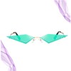 PACKOVE Fashionable Rimless Sunglasses for Men Women Stylish Eyewear for
