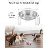 Elevated cat Bowl, 6.3" Wide Raised Stainless Steel Cat Food