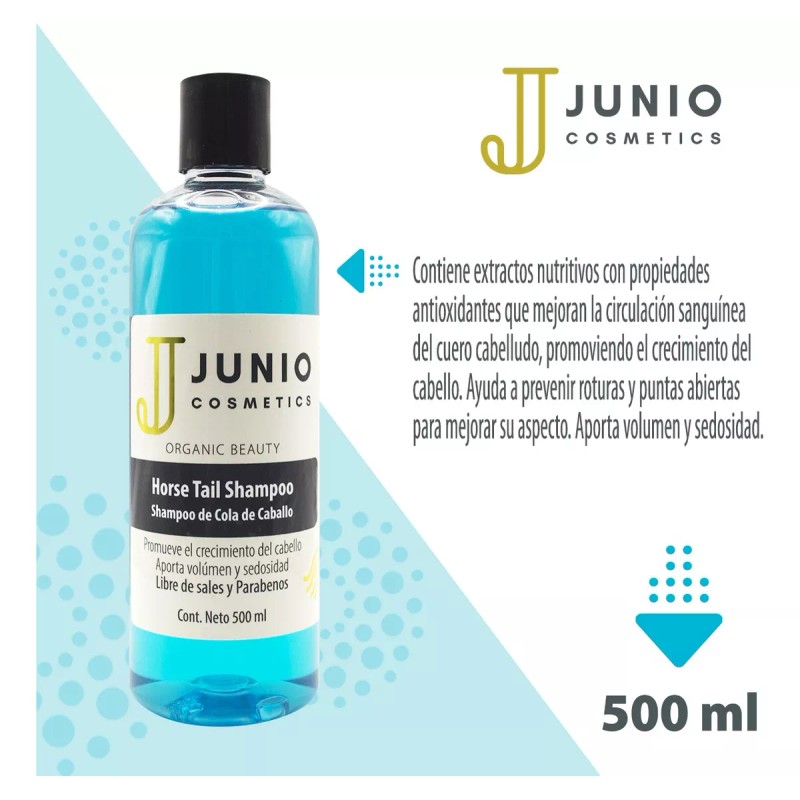 JUNIO COSMETICS 2 Shampoos Cola De Caballo Sin Sal Ni