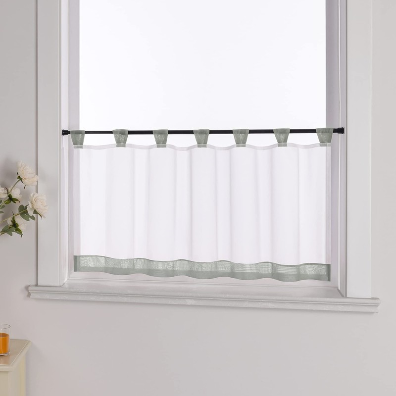 Yujiao Mao Voile Panel Curtains with Tabs, Pack of 1