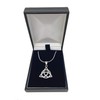 925 Sterling Silver Trinity Knot Pendant on Snake Chain, Sterling