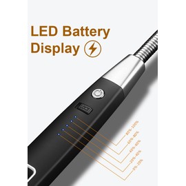 Outset Rechargeable Arc Lighter with Flexible Neck for Grill, Candles, and Fireplace