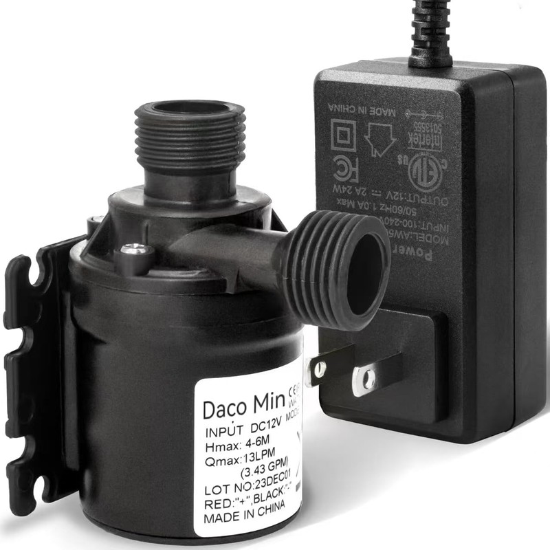 14A DC 12V Solar Water Pump - 3.43GPM, 19.6ft Lift,