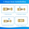 Garden Hose Quick Connector 3/4 Inch GHT, Solid Brass No-Leak