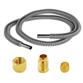 MENSI - Piezas de montaje de quemador piloto de acero inoxidable de 1/4 pulgadas con accesorios de 7/16-24UNS para freidora de gas, calentador de agua de hidromasaje 00112330 Kits de llama piloto