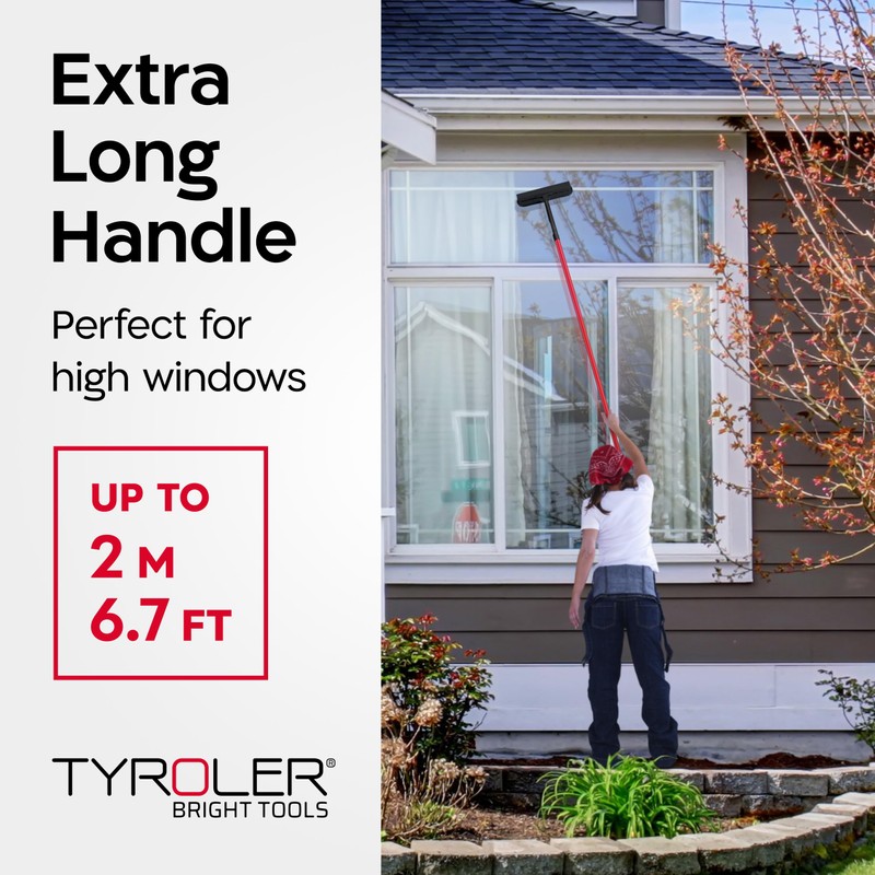 Tyroler Professional Window Squeegee for Home, 12"-80" Long Squeegee for