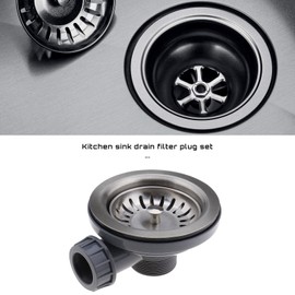 The Lord of the Tools Set of 3 Metal Sink Drain Strainer with Square and Round Overflow Lids Kitchen Sink Accessories for 1.8" Sink 3 Pack