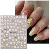 JMEOWIO 3D Nagelsticker Blumen Nail Art Sticker Selbstklebend Nagelaufkleber 5D