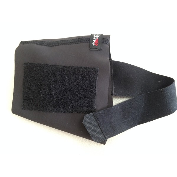 Painful Exfoliating Boning Supporter Right Leg, Black, S Size (Back
