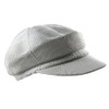 NY Summer Mesh Newsboy Cap (White)