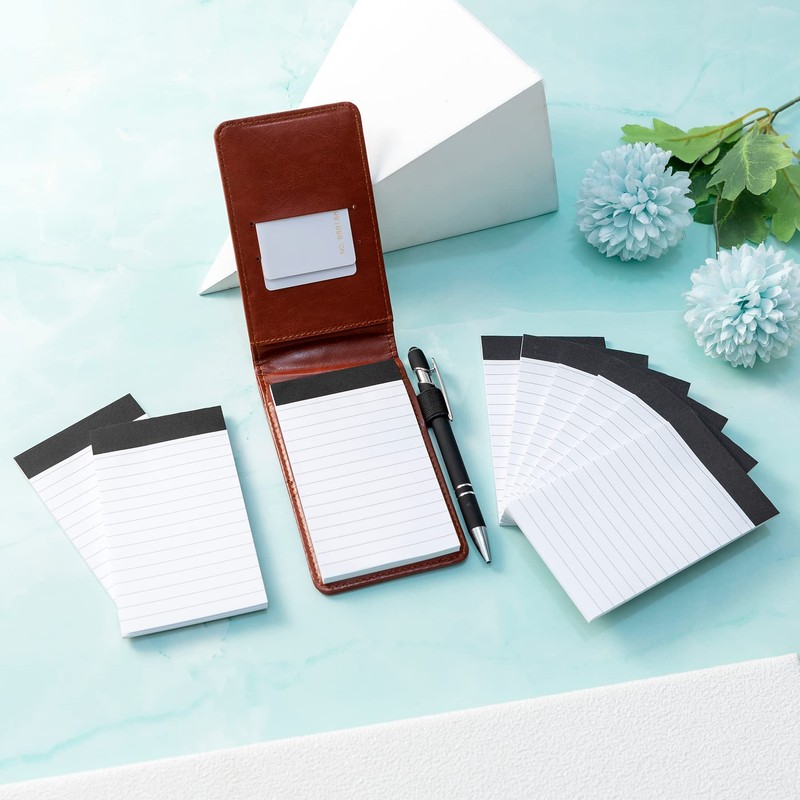 Camelmother 10 Pieces Small Notepad Holder Set Pocket Notebook 3