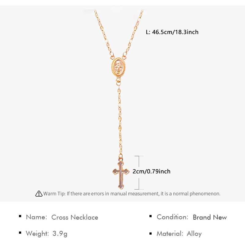 Meztole Cross Necklace for Women Cross Y Necklaces First Communion,Baptism,Confirmation