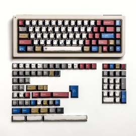 ULTRAEQUIP PBT Keycaps Japenese Manga Anime Style 141 Keys Cherry Profile Dye Sub Retro Keycaps for Mechanical Keyboard (Color Mixed)
