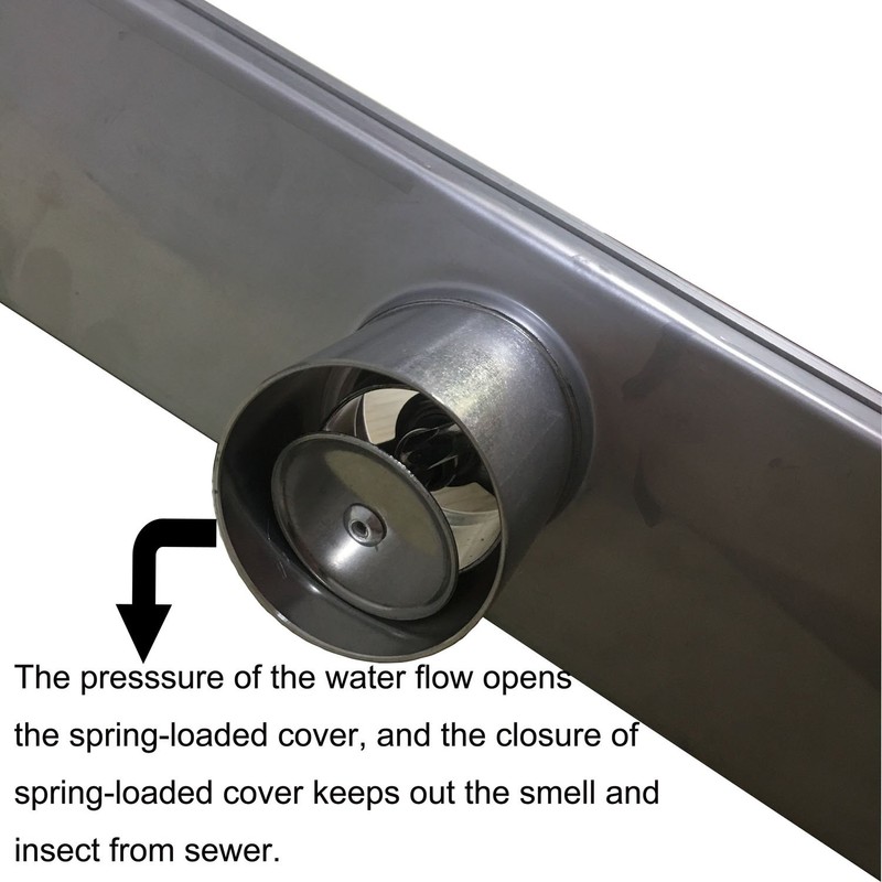 Naiture Brushed Stainless Steel 18" Lattice Linear Shower Drain