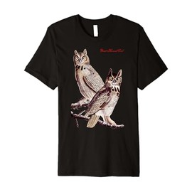 Audubon Great Horned Owl North American Birds Education Premium T-Shirt