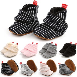 QWZban Baby Booties Infant Newborn Boys Girls Slippers Warm Crib Sock Shoes Indoor First Walker Prewalker
