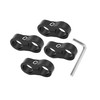 Partuto 4pcs Black AN10 19mm Car Hose Separator Clamp Adapter