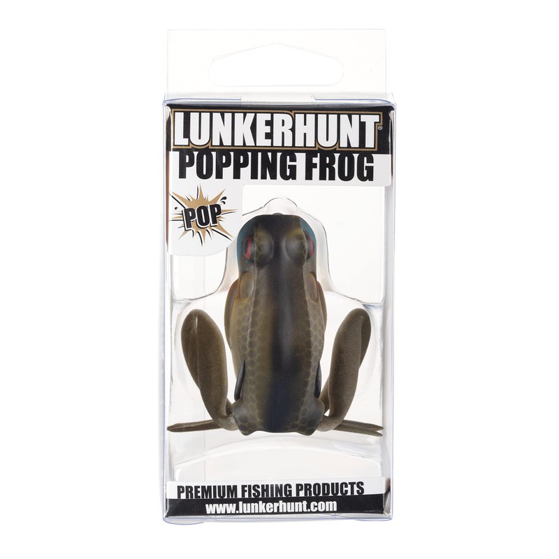 Lunkerhunt Popping Frog Fishing Lure, Blue Gill, 1/2 oz