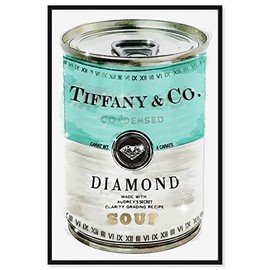 Oliver Gal Priceless Can' Framed Fashion Wall Decor, 20" x 30", White