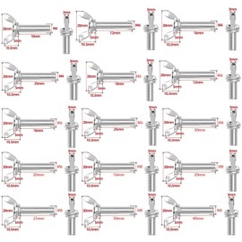 M8 x 16mm Wing Nuts Bolts, 304 Stainless Steel Butterfly Wing Bolts, Heavy Duty Hand Twist Tighten Fasteners Parts Screws for DIY Tools, Pack of 10