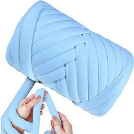 Maxee Thick Wool Yarn 450 g, Chunky XXL Wool for Hand Knitting, Tube Yarn, Arm Knitting, Knitting Wool, Bulky Textile Yarn for Crochet Baskets, Blankets, Cushions, Pet Baskets, Dark Denim Blue